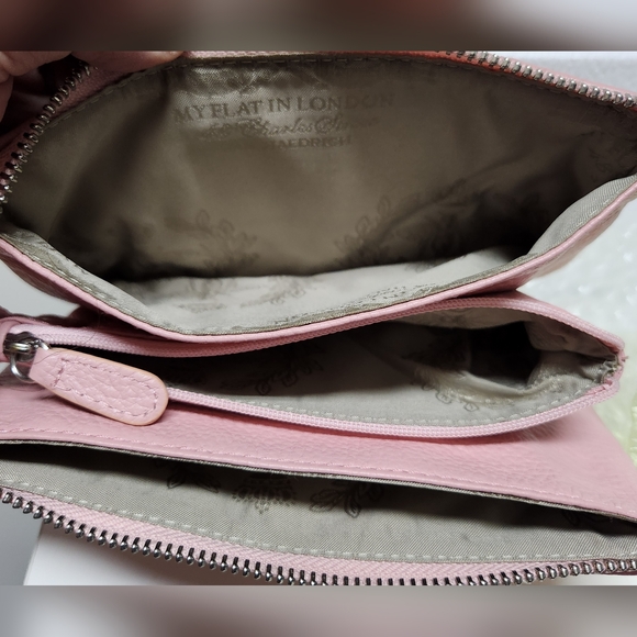 MY FLAT IN LONDON Westminster Pink Diamond Quilted Leather Wristlet/Clutch NWOT - Picture 10 of 16